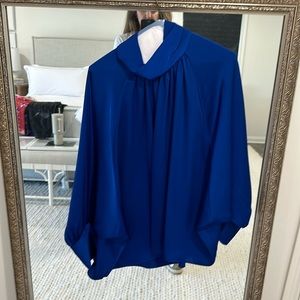 Zara Silk Cobalt Blouse